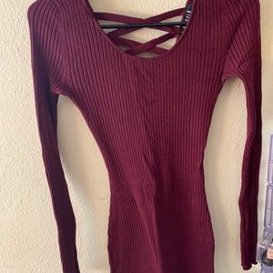 Burgundy dress